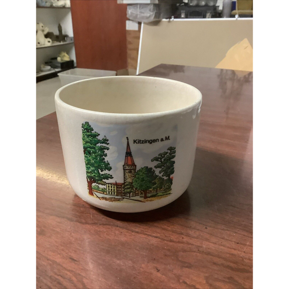 STAFFEL STONEWARE GERMANY SMALL CUP/MUG handle Tourist Kitzingen a. M. - Picture 1 of 6